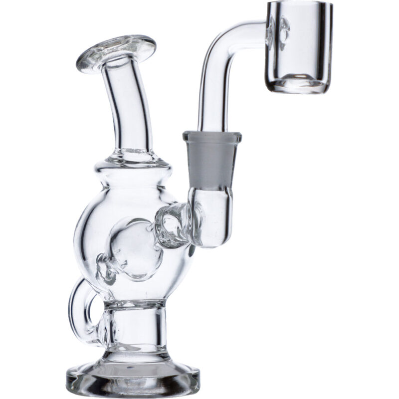 A7023 1 Bent Neck Water Pipe w/Quartz Mini-Clear-5in(RCL-S-J01)