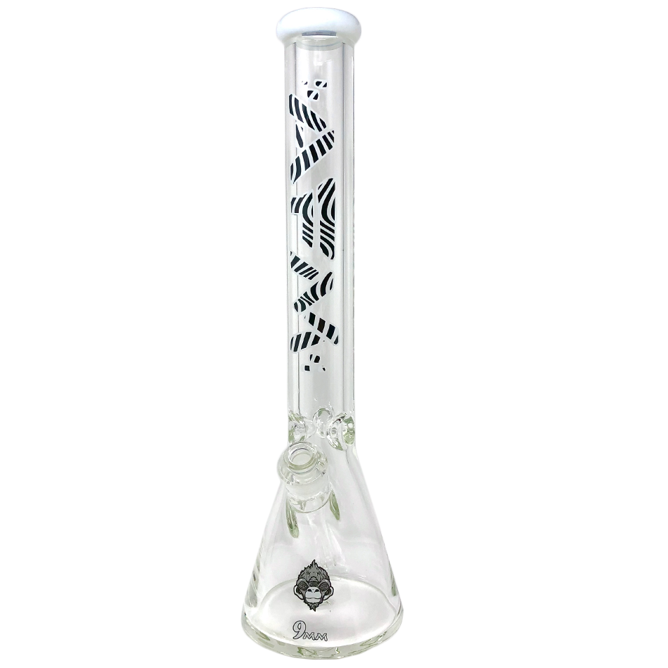 18" Trippy 9mm Glass Beaker Bong One Stop Pipe Shop Bongs, Dab Rigs